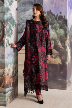 Ramsha Red & Black Luxury Pure Lawn Dress