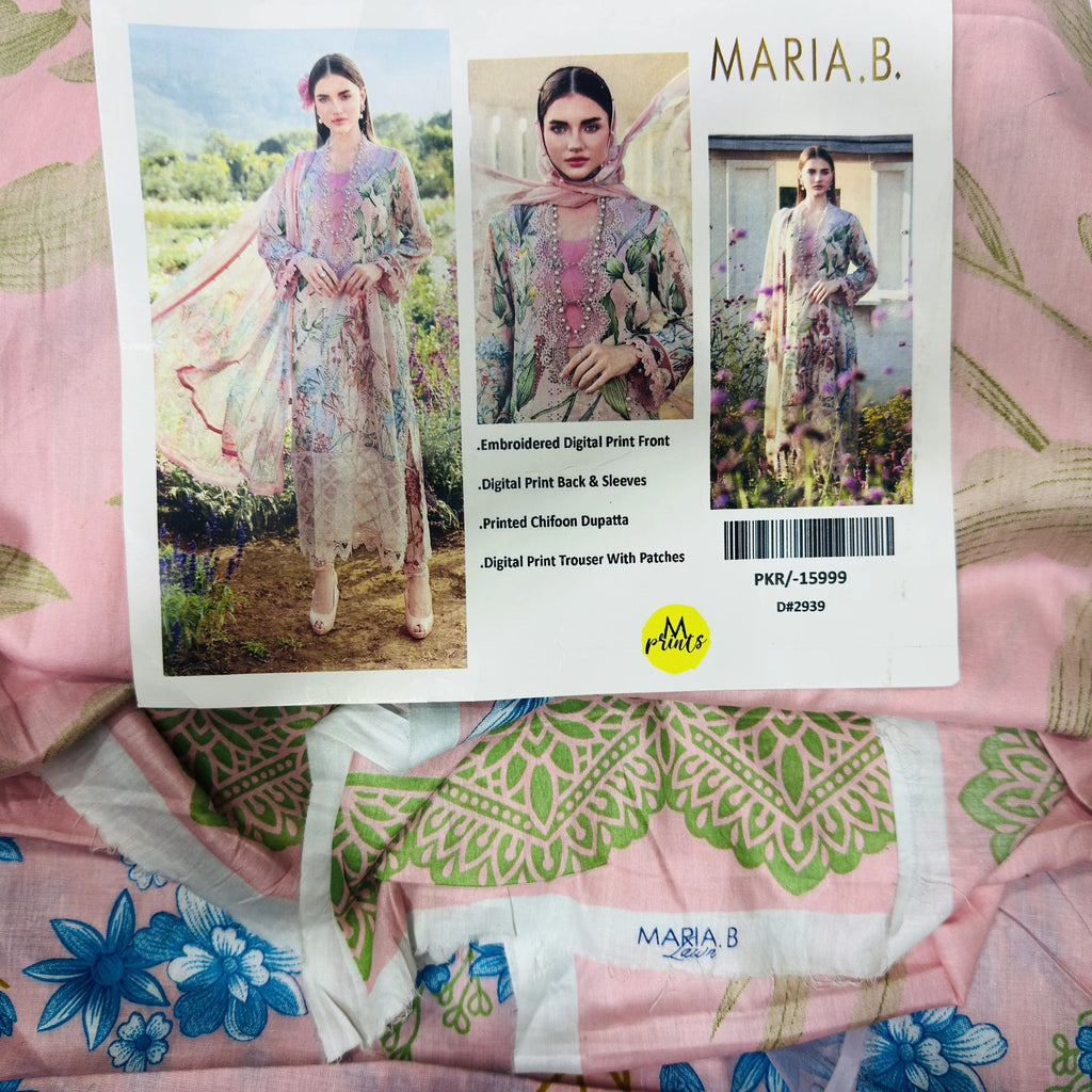 Maria B  3 Peice Chicken Kari Suit 2026 Summer Collaction