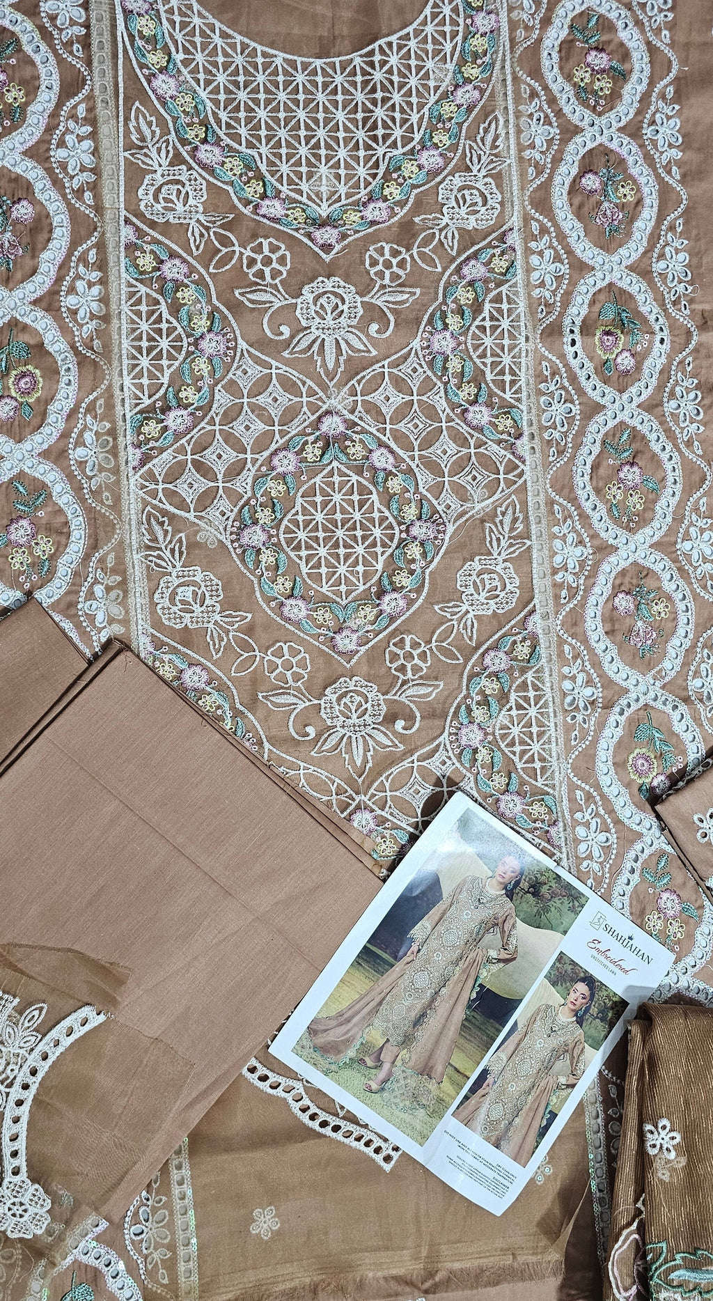 Shahjahan embroidered 3pc 4550-/