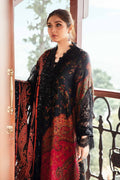 Black Maroon 3pc Unstitched 3450-/