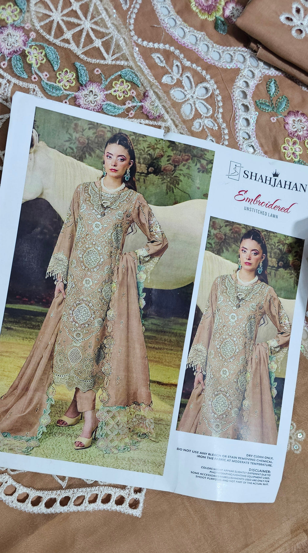 Shahjahan embroidered 3pc 4550-/