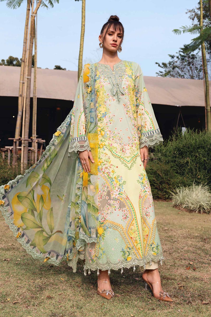 3pc Unstitched Maria b print 3450-/